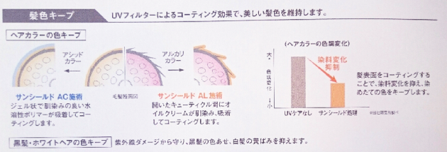ヘアカラーサンシールド  ヘアカラーの色キープ画像