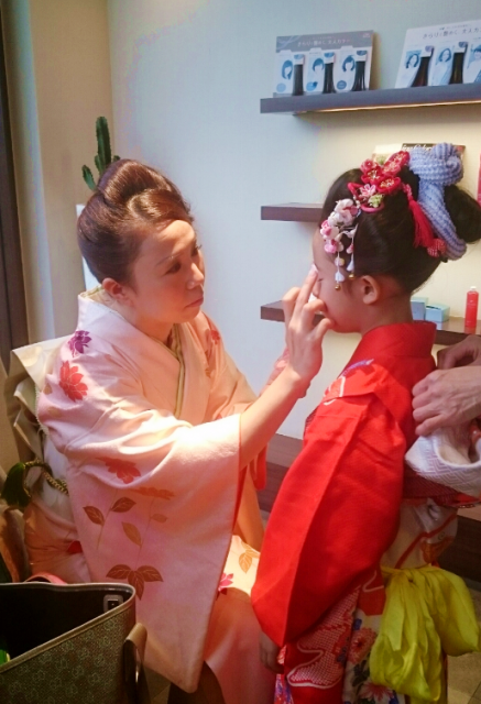 古典的な七五三ヘアセット画像
