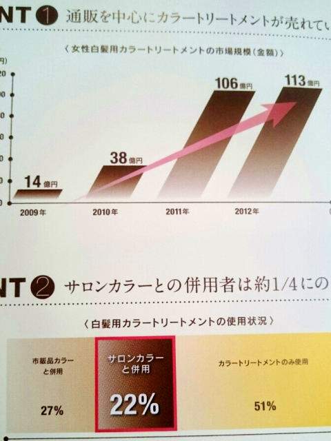 女性白書のヘアカラートリートメントが市場規模画像