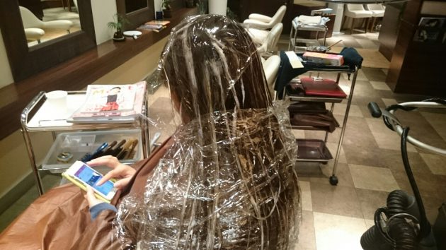 インナーヘアカラー施術画像